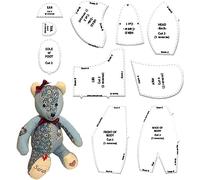 Memory Bear Template Ruler Set - with Instructions 10pcs Memory Bear Sewing Patterns Template, 2023 Memory Bear Quilting Rulers and Templates, DIY Gifts for Halloween Christmas Birthday Thanksgiving