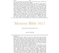 Memory Bible 1611 A5: Just the first letter of each word