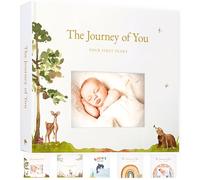 Memory Book for Boys or Girls, First 5 Years Woodland Adventure Keepsake First Milestone Photo Album for Newborn Scrapbook Sentimental Pregnancy Gift