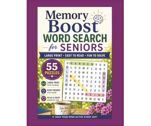 Memory Boost Word Search for Seniors: Large Print Easy to Read Fun to Solve
