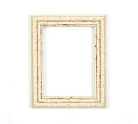 Memory Box Distressed White - A4 Ready to hang Ornate Shabby Chic Picture/Photo/Poster frame with High Clarity Styrene Shatterproof Perspex Sheet & MDF backing board