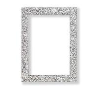 Memory Box Glitter Range Photo Frame Sparkling Glitter Effect Picture/Photo/Poster frame with Real Glass - Moulding 35mm Wide and 24mm Deep - (30.5 x 20.3cm) Silver 12" x 8"