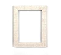 Memory Box Shabby Chic Rustic Wood Grain Picture/Photo/Poster frame with Real Glass - Moulding 28mm Wide and 16mm Deep - (25.4 x 25.4cm) White 10" x 10"