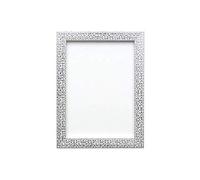 Memory Box Silver Bling - Flat Bright Mirror Effect Mosaic Picture/Photo/Poster frame with Real Glass - Moulding 28mm Wide and 16mm Deep - (25.4 x 20.3cm) 10" x 8"