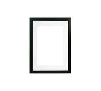 Memory Box Wrapped MDF Photo Frame/Picture Frame/Poster frame - Moulding 20mm Wide and 15mm Deep - Black Frame with White Mount - A2 for A3 pictures