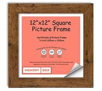 Memory Box Wrapped MDF Picture/Photo/Poster INSTAGRAM SQUARE frame with Real Glass - Moulding 30mm Wide and 15mm Deep - (30.5 x 30.5cm) Rustic 12" x 12"
