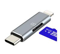 Memory Card Reader Micro SD USB C Adapter for iPhone 17 16 15 14 Pro Max for Apple for iPad Compatible with Samsung Galaxy S26 Digital Camera Lightning Data Transfer Multi Android Converter Laptop TF