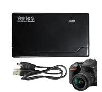 Memory Card Reader, Multi-function USB Adapter, Compact Multifunction Adapter 6 Slots High Speed for Photo Files Phones Travel