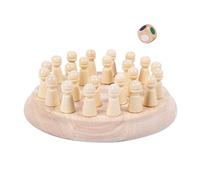 Memory Chess Board For Toddler Developmental Puzzle Learning Toy Children Game Instant-Memory Training Toy Wooden Early Education Preschool Learning Hand-eye Coordination