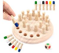 Memory Chess Toy Made of Wood, Memory Match Stick Chess Game Learning Toy Family Table Game Board Games Memory Chess for Children and Adults
