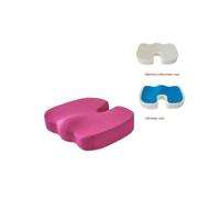 (Memory cotton inner, PINK) Travel Seat Cushion Coccyx Orthopedic Memory Foam U Seat Massage Chair