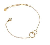 Memory Created 18K Gold PVD Coating Eternity Circle Bracelet for Women, Eternal Bracelet Gift, Mother's Day Gift, Christmas Gift for Mom, Eternal Love Between us, M, Stainless Steel, no gemstone