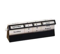 MEMORY FISH Metal Perpetual Calendar - Never Expires, Lasts Forever - Metal Frame with ABS Dials, Manual Rotating Rollers for Day, Date and Month, No Battery Vintage Office Decor for Desktop, Home