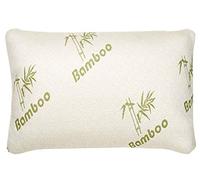 Memory Foam Bamboo Pillow, White Shredded Bamboo Memory Foam Pillows - Cool Comfort and Firm Neck Support Foam - Orthopedic Hypoallergenic Bed Pillow - PACK OF 1 X BAMBOO PILLOW