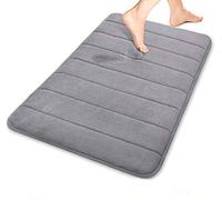 Memory Foam Bath Mat Rug Soft and Comfortable, Non Slip, Super Water Absorption, Thick, Machine Wash, Cozy Velvet Easier to Dry Bathroom Floor Rug Carpet (40 * 60 cm, grey)
