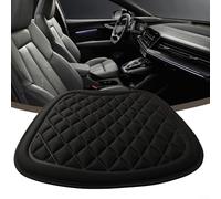 Memory Foam Car Seat Cushion with 3D Diamond Ventilation and Non Slip Rubber Base, Designed to Prevent Sliding and Provide Comfort (Black)
