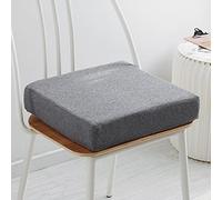 Memory Foam Chair Pad Removable 5/8cm Thick Chair Cushion 40/45/50cm Luxury Large Seat Pads Non Slip Seat Cushion for Dining Chair Garden Office Kitchen Chair,40x40x5cm,Dark Grey