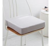 Memory Foam Chair Pad Removable 5/8cm Thick Chair Cushion 40/45/50cm Luxury Large Seat Pads Non Slip Seat Cushion for Dining Chair Garden Office Kitchen Chair,40x40x8cm,Light Grey