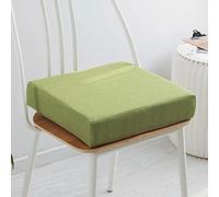 Memory Foam Chair Pad Removable 5/8cm Thick Chair Cushion 40/45/50cm Luxury Large Seat Pads Non Slip Seat Cushion for Dining Chair Garden Office Kitchen Chair,40x40x8cm,Green