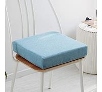 Memory Foam Chair Pad Removable 5/8cm Thick Chair Cushion 40/45/50cm Luxury Large Seat Pads Non Slip Seat Cushion for Dining Chair Garden Office Kitchen Chair,45x45x8cm,Light Blue