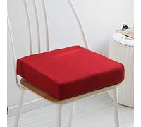 Memory Foam Chair Pad Removable 5/8cm Thick Cushion 40-50cm Luxury Large Seat Pads Non Slip Seat Cushion for Dining Office Kitchen Chair, 50x50x8cm, Red
