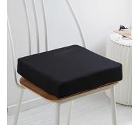 Memory Foam Chair Pad - Removable 8cm Thick Cushion - Seat Pads - Non Slip Seat Cushion for Dining, Garden, Office, Kitchen Chairs - 45x45x8cm - Black