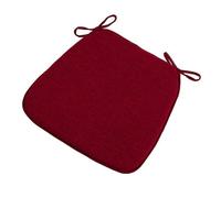 Memory Foam Chair Pads with Ties - 18 Inch Non-Slip Dining Chair Cushions Set of 4, Washable Red Seat Covers for Kitchen Chairs, Comfortable and Stylish