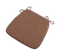 Memory Foam Chair Pads with Ties, 18 Inch Non-Slip Dining Chair Cushions, Washable Seat Covers for Kitchen Chairs, Set of 2/4/6, Brown Color, Comfortable and
