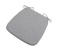 Memory Foam Chair Pads with Ties, 18-Inch Non-Slip Dining Seat Cushions - Washable Covers in Beige & Gray, Set of 2 for Kitchen Chairs, Comfortable &