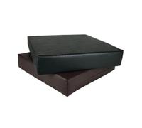 Memory Foam Cushion Faux Leather Seat Pad for Extra Tailbone Support Pressure Sore Relief for Office Chairs, Car Seat, Wheelchair and Mobility Scooters Zipped Cover (Dark Brown, 18" x 16" x 4")
