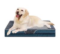Memory Foam Dog Bed for Large Dogs, Orthopedic Pet Sofa with Waterproof Liner, Washable Removable Cover, Anti-Slip Mat, Anti-Anxiety Bolster Pet Couch