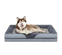 Memory Foam Dog Bed for Large Dogs, Orthopedic Pet Sofa with Waterproof Liner, Washable Removable Cover, Anti-Slip Mat, Anti-Anxiety Bolster Pet Couch