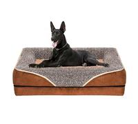 Memory Foam Dog Bed for Large Dogs, Orthopedic Pet Sofa with Waterproof Liner, Washable Removable Cover, Anti-Slip Mat, Anti-Anxiety Bolster Pet Couch