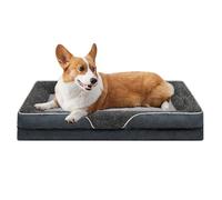Memory Foam Dog Bed for Large Dogs, Orthopedic Pet Sofa with Waterproof Liner, Washable Removable Cover, Anti-Slip Mat, Anti-Anxiety Bolster Pet Couch