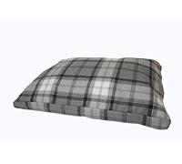 Memory Foam Dog Beds With A Non Slip Base And Zippable Machine Washable Cover Four Sizes Six Designs (Check Zinc, Medium)