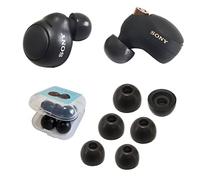 Memory Foam Ear Tips for Sony Earbuds, Universal Replacement L/M/S 3 Pairs, Noise Isolation Soft Comfort for LinkBuds S WF-C500 WF-C700N WF-1000XM5 WF-1000XM4, Black