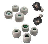 Memory Foam Ear Tips for Sony WF-1000XM4/XM5 - Replacement Earbuds Tips | 4 Pairs Medium/Large, Noise Isolating, Secure Fit, Foam Tip Fit WF-XB700 WI-1000X C500 C700N, Fits Charging Case, Gray