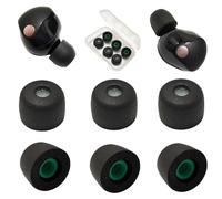 Memory Foam Ear Tips for Sony WF-1000XM5 Earbuds Tips for WF-1000XM5 WF-1000XM4 Earbuds Case, 3 Pairs Medium Black