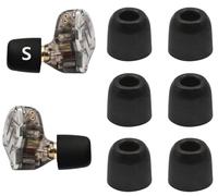 Memory Foam Ear Tips Noise Canceling Foam Eartips Ear Cap Replacement Ear Tip Compatible with KZ ZS10 Pro, Small Size 3 Pairs,Black 515 S