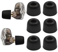 Memory Foam Ear Tips Noise Canceling Foam Eartips Ear Cap Replacement Ear Tip Compatible with KZ ZS10 Pro, L/M/S 3 Size 3 Pairs,Black 515 3