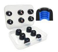 Memory Foam Ear Tips - Universal Anti-Slip Replacement Earbuds Tips with Internal Threads for 5.0mm-7.0mm - Noise Isolating, 6 Pairs, Storage Box