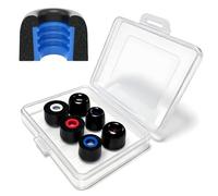 Memory Foam Ear Tips Universal Replacement Earbuds Tips Sport Anti-Slip with Internal Threads for 5mm-7mm - Noise Isolating, 3 Pairs, Storage Box