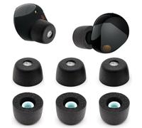 Memory Foam Eartips Ear Buds for Sony WF-1000XM6 & WF-1000XM5, Ear Tips Replacement Ear Piece Foam Tips for Sony WF-1000XM6/XM5/XM4 Fit Charging Case(Matt Surface, 3 Pairs, L)