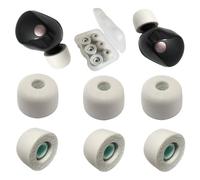 Memory Foam Eartips for Sony WF-1000XM5 Filter Screen Foam Tips for WF-1000XM5 WF-1000XM4 Earbuds Case, 3 Pairs Large Gray
