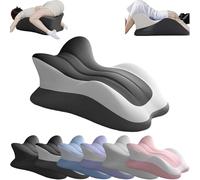 Memory Foam Ergonomic Wedge Pillow, Ergonomically Contoured Support Pillow for Couples for Intimate Support and Back, Suitable for All Positions(Black+White)