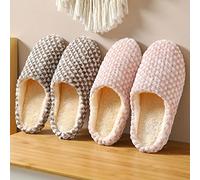 Memory Foam Fluffy Slippers Women - Slippers Women Polka Dot - Japanese Style Japanese Indoor Shoes Slip On Slipper Anti-Skid Sole Footwear Bedroom Cloud Sliders Ladies Plus Size Shoes