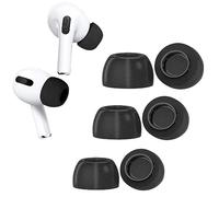 Memory Foam for Airpods Pro with Hole for Noise Reduction, Durable 3 Pairs Soft Ear Tips for AirPods Pro Suitable for the Charging (S/M/L, Black).