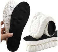 Memory Foam Insoles, Cuttable Arch Support Anti-Fatigue Pain Relief Massage Insert, Cushion Replacement Soles for Trainers Sneakers Sports Shoes Work Boots for Men & Women (Large EU 43-44 UK 9-10)