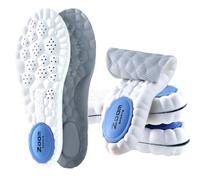 Memory Foam Insoles for Men & Women with Arch & Heel Support, Cloud-Like Shock Absorption for Pain Relief & All-Day Comfort, Breathable for Sports, Work & Casual Shoes (UK 4-11) (White, UK 8.5/9.5)