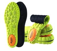 Memory Foam Insoles for Men & Women with Arch & Heel Support, Cloud-Like Shock Absorption for Pain Relief & All-Day Comfort, Breathable for Sports, Work & Casual Shoes (UK 4-11) (Green, UK 5.5/6.5)